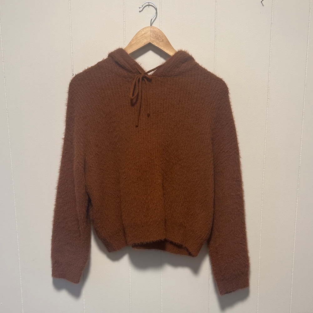 Cozy Brown Hooded Sweater